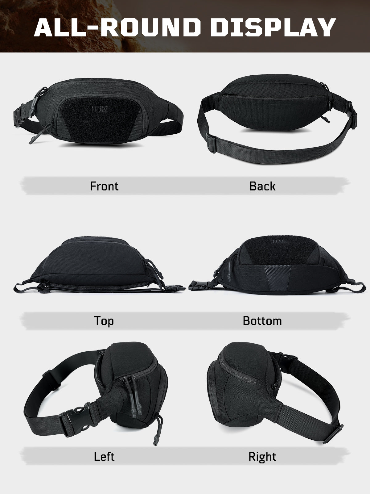 1TG Tactical Waist Bag for Hiking, Running, Urban